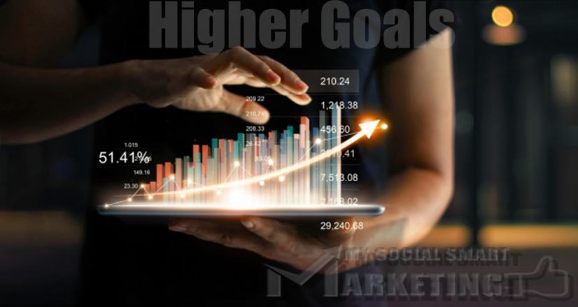 Marketing growth chart or campaign results visual